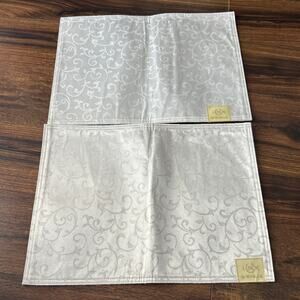 Lenox Placemat Set of 2 Opal Innocence NEW Ivory Bridal Wedding Formal Hosting